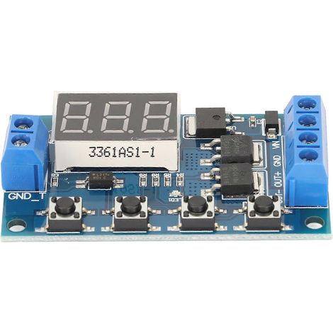 Module temporisation cyclique 5‑30V, carte relais MOS double tube, interrupteur programmable pour maison intelligente, minuterie de déclenchement professionnelle. (1/5)
