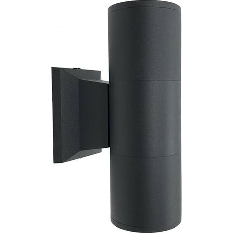 Applique A Parete Doppia Luce Giardino Esterno Ip55 2 X Porta Faretto Gu10 Es01n (1/4)