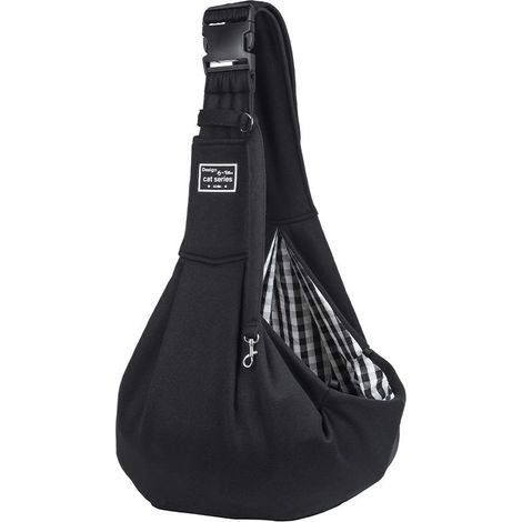 Sac de Transport Respirant pour Chien et Chat, Sac Bandoulière Réglable de Voyage pour Animaux de Petite et Moyenne Taille, Noir (1/5)