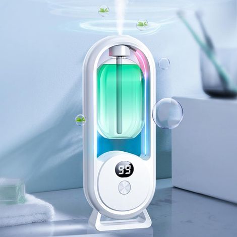 Diffuseur d'huiles essentielles mural – Humidificateur rechargeable avec pulvérisation programmée – Affichage numérique pour espaces confinés (1/5)