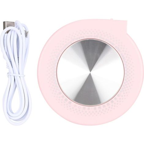 Tapis d'isolation USB 55°C pour tasse - Multifonctionnel, antiglisse, protège bureau (Rose) (1/5)