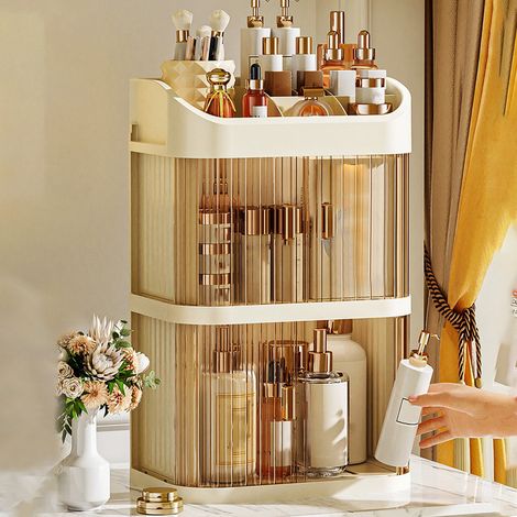 Boite De Rangement Pour Cosmetiques - Boite Transparente Avec Tiroirs - 40 5 X 24 X 15 5 Cm - Pour Salle De Bain Bureau Chambre - 1 Piece (1/5)