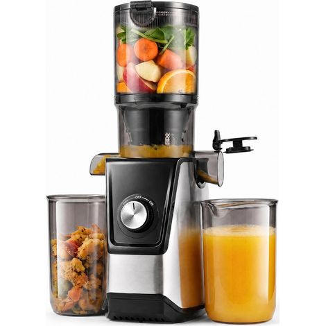 Extracteur de Jus Lent 160w Haut Rendement 99% Fruits et Legumes Extracteur à Froid Vertical 55 Tr/min Silencieux 60dB avec Rotation Inversée (1/5)