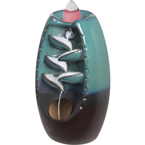 Poêle à parfum à reflux sur plateau à thé, pipe en céramique: fumée à reflux, idéal pour l'aromathérapie et la décoration de salon (1/5)