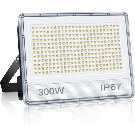 Spot LED Extérieur 300W 30000LM, Projecteur Exterieur IP67 Etanche Phare Exterieur 6500K Blanc Froid, pour Cour, Jardin, Garage (1/5)