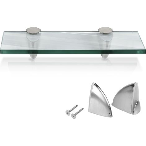 SWANEW Ripiano, Ripiano a parete, Ripiano in vetro, Contenitore in vetro Trasparente 30 x 10 cm (1/5)
