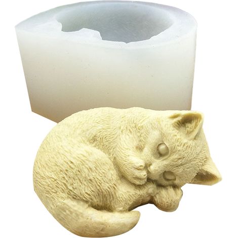 en silicone pour chat mignon moule à savon pour bougies