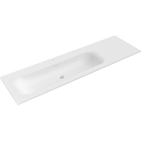 Mexen Vela lavabo encastré à gauche 161 x 46,5 cm, blanc mat - 25231601L (1/3)