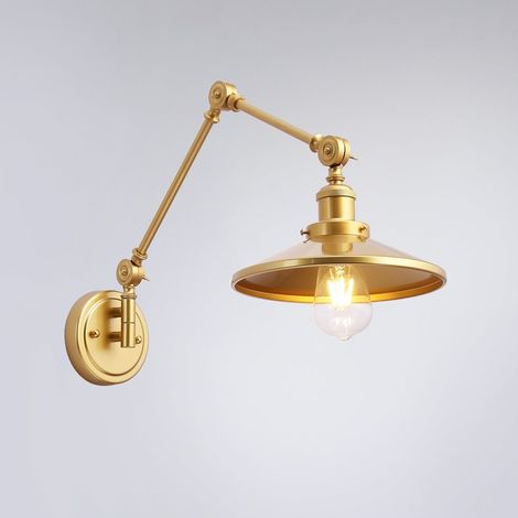 Aplique De Pared Vintage Orientable "Wallen" - Dorado (1/5)