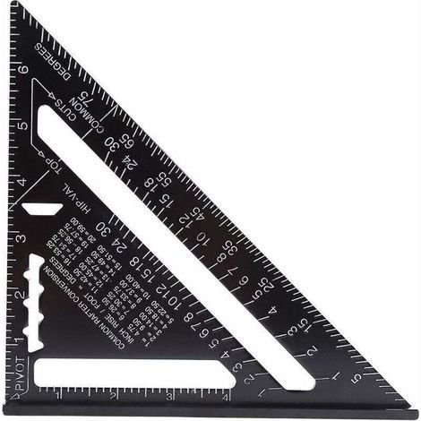 Profilé en Aluminium Plaque Triangle Oxydé Noir 7 Pouces Noir Métrique (1/4)