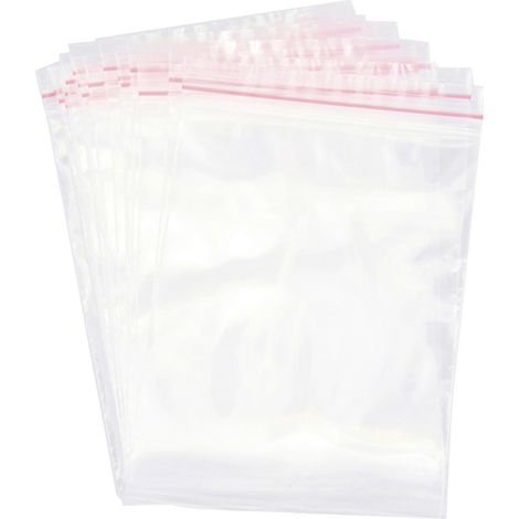 Druckverschlussbeutel ohne Beschriftungsstreifen (B x H) 200 mm x 300 mm Transparent Polyethylen  1