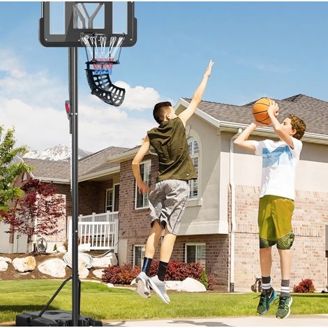 Rebondisseur de basket 35,6x35,6x75,5 cm en plastique noir, 360° pour entraînement au tir – MEUBLIV (1/5)