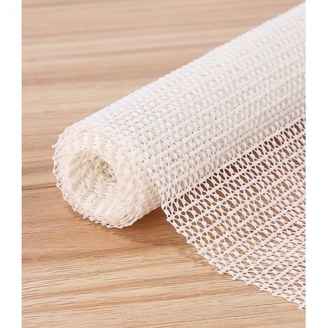 120 x 200 cm Rutschfeste Teppichunterlage, Antirutschmatte, PVC-Teppichstopper, Antirutschmatte, Küchenmatte, Mehrzweck-Antirutschmatte für Schubladen, Regale, Tabletts, Weiß (1/5)