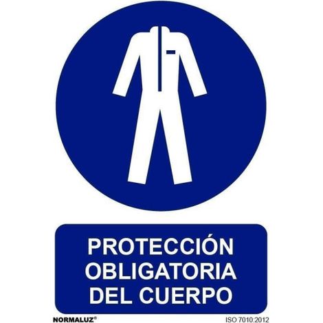 Señal Protección Obligatoria del Cuerpo Con Tintas UV | 200 x 300 mm - ADHESIVOS DE VINILO (1/2)