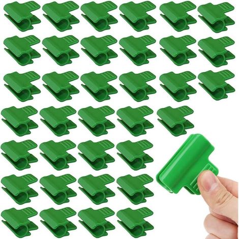 30 Pièces Serre Film Pinces, Couverture Rangée Films, Couverture Rangée Film Serre, Clip Cerceau Tunnel de Filet en Plastique, pour Serres, Cadre (16mm) (1/4)