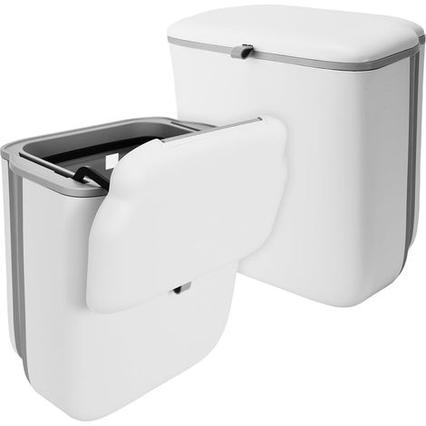 10 L Poubelle Murale pour Cuisine, Poubelles Compostable pour Salle de Bains (1/5)