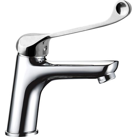 Kibath Grifo Medical maneta larga monomando SIX acabado CROMO brillo fabricado en latón (1/2)