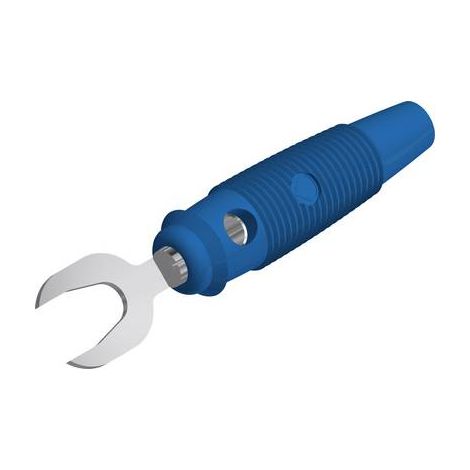 Fiche mâle de laboratoire Hirschmann Test & Measurement KB 3 bl 930585102 mâle, droit bleu 1 pc(s) (1/2)
