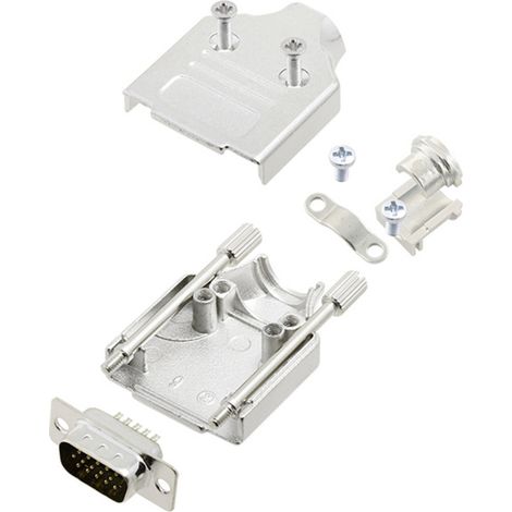 TRU COMPONENTS TCMHDM09HDP15K 7709220 D-SUB Stiftleisten-Set 180 ° Polzahl: 15 Lötkelch 1 St.
