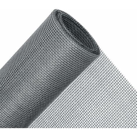 Rouleau Moustiquaire 120 x 300 cm, Tissu Moustiquaire au Mètre pour Fenêtres, Réglable et Durable Fibre de Verre, Gris,GU.B/bon (1/5)