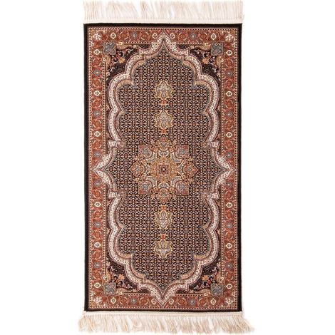 Tapis persan Laleh  - 150x100cm, Rectangular - 100% Acrylique - Tissé - Noir