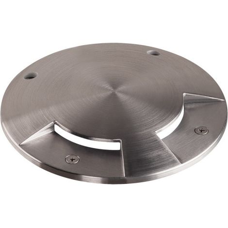 SLV – Spot encastrable sol inox 316 – Couleur inox – Diamètre 17 cm – Pour chantiers humides – 1001254 (1/3)