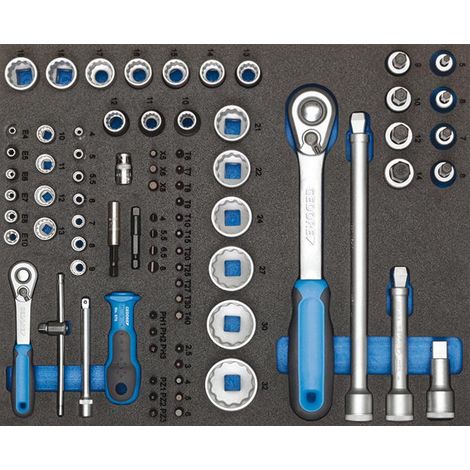Gedore Werkzeugsortiment in Check-Tool-Modulen, 147-tlg. (1/5)