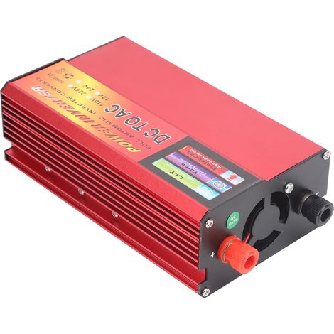 Convertisseur de puissance 800W 24V vers 110V avec port USB, affichage numérique de tension, onde sinusoïdale modifiée, idéal pour camping et véhicules (1/5)