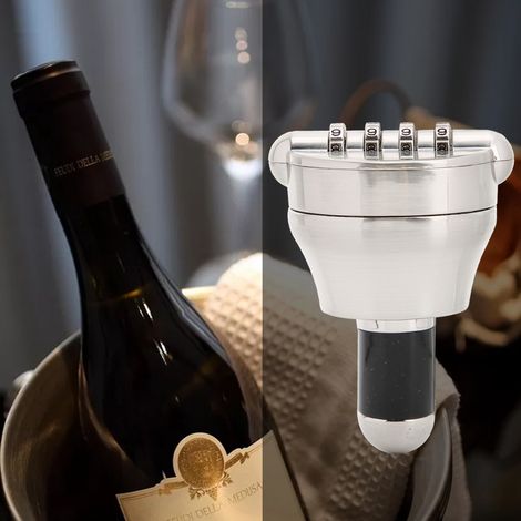 Coffre-fort à vin sécurisé avec serrure à code 4 chiffres en alliage de zinc (1/5)