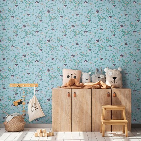 Papier peint Bleu Lilly & Luis papier peint "771461" (1/4)