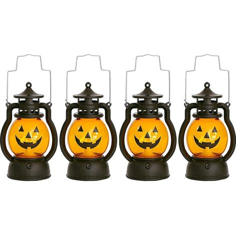 Lanterne d'Halloween, mini bougie, décoration lumineuse d'automne, anneau de suspension, lanterne, lumière LED, fonctionne sur piles pour une soirée d'Halloween avec godemiché (1/4)