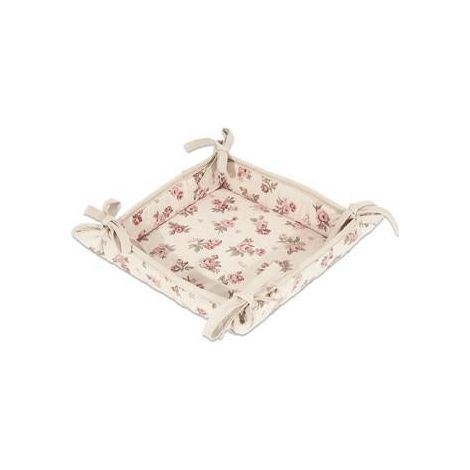 Cesto porta pane roselline rosa (kit da 5)