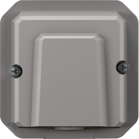 Legrand – Sortie de câble étanche 16A 250V IP55 pour espaces humides – Serre câbles Ø5mm à 13mm – Enjoliveur gris – LEG069550L