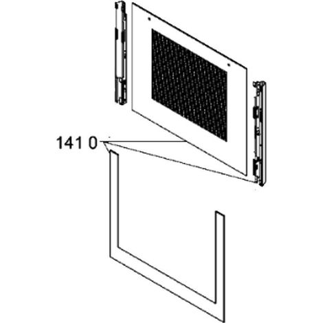 Vitre exterieure de porte repere 1410 d'origine 595X482 mm Four, cuisiniere 481010782221, C00447135 WHIRLPOOL