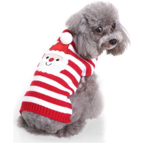 BUNTHAUS Weihnachtspullover für Haustiere – Winterpullover für Hunde, Weihnachtsmuster, gestrickter Wintermantel für kleine bis mittelgroße Hunde, Katzen und Kaninchen, Größe XL