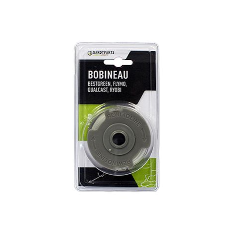 Bobineau adattabile Bestgreen, Flymo, Greencut, Greenworks, Jcb, Ozaki, Qualcast, Ryobi, Sterwins. Modello fornito con filo di ø: 1