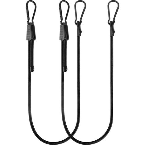 Lot de 2 Cordons élastiques avec Mousquetons, Tendeur Elastique et Durable de 100 cm, Réglable, pour Voitur et Motos, Bâches, Camping, Tente, Bagages (1/5)