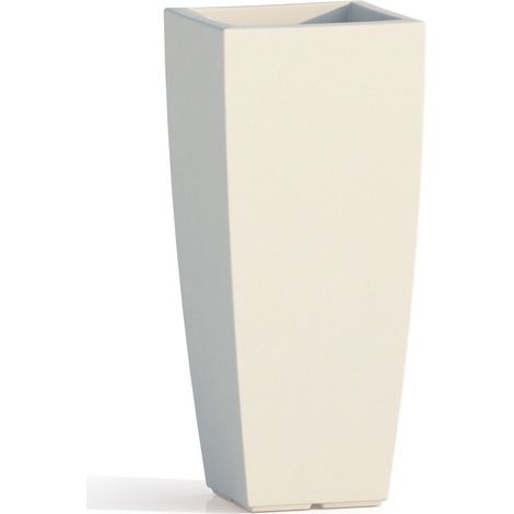 Vaso in resina quadrato mod. Agave 40x40 cm h 90 ghiaccio