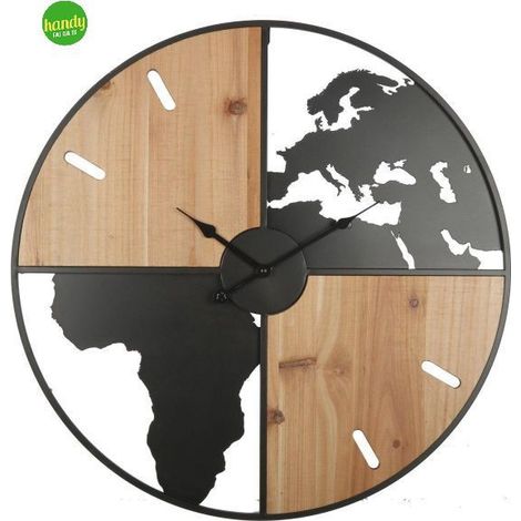 Orologio da parete Half Casa Collection Ø67 cm in metallo nero
