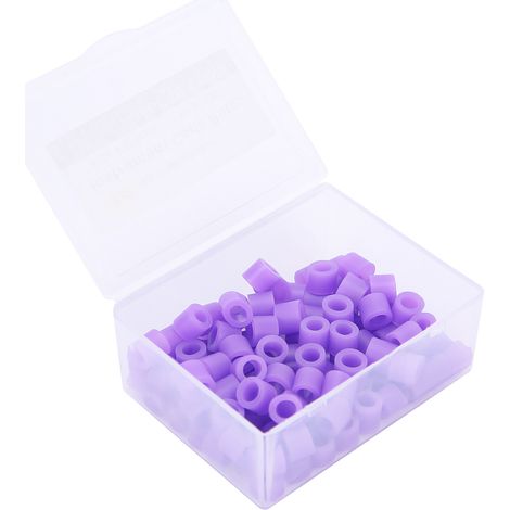 Lot de 100 anneaux de codage dentaire en silicone orthodontique, accessoires de codage couleur violet (1/5)