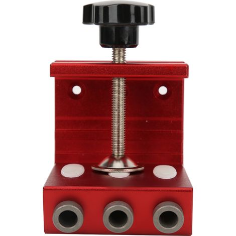 Gabarit perçage trous poche alliage aluminium bricolage bois maison rouge/bleu (1/5)