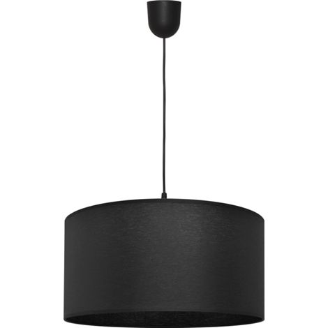 Helam ALBA Plafonnier Suspension Cylindrique Noir 40cm