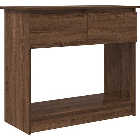 Maison Exclusive - Mesa consola con cajones roble marrón 85,5x38,