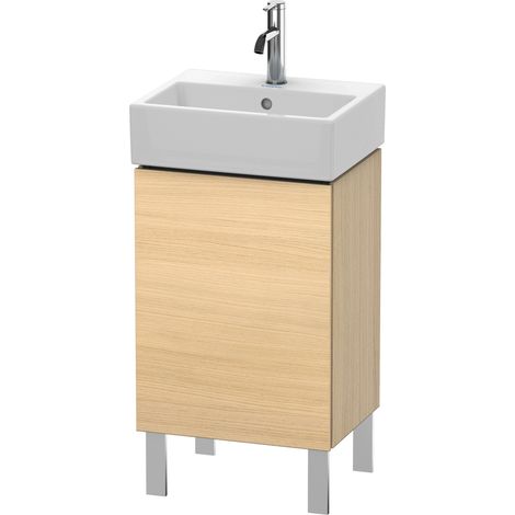 Duravit Meuble sous-lavabo L-Cube vertical, 1 porte, pivotant à gauche, 43,4x34,1 cm, pour Vero Air 072445, Coloris: Placage chêne méditerranéen en bois véritable - LC6750L7171 (1/5)