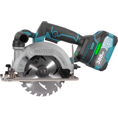 Scie circulaire sans fil 150mm brushless, coupe bois et PVC, profondeur 55mm, outil électrique performant, compatible Makita, haute précision (1/5)