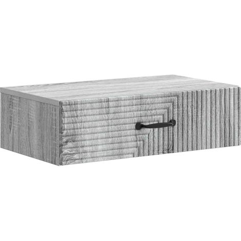 vidaXL Table d'appoint murale Sonoma gris 59 x 34,5 x 17 cm