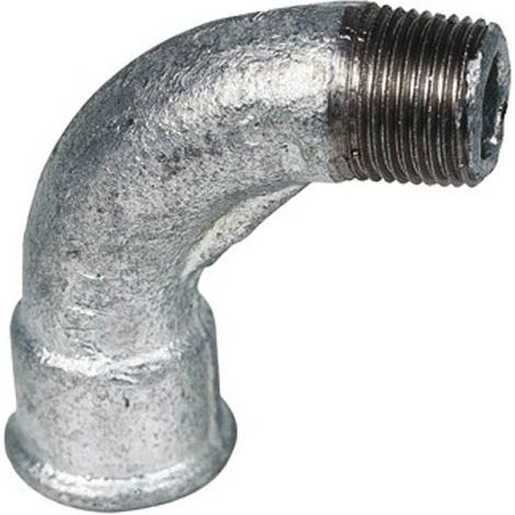 Courbe 90° fonte galva Mâle Femelle 3/8