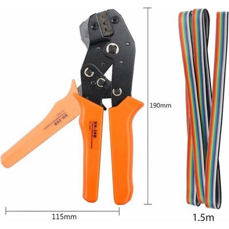 Pince à sertir Dupont - - Kit d'outils de sertissage - 1550 connecteurs - Mâle/Femelle - 2,54 mm - 3,96 mm (1/4)