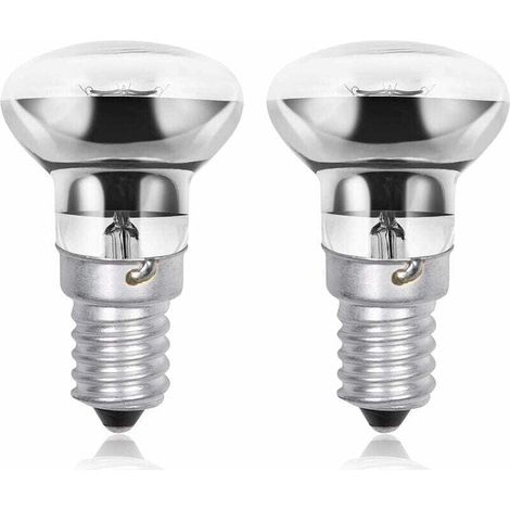 Lampada lava R39 E14 40W, attacco Edison piccolo, lampadine lava SES con riflettore, luce bianca calda 2800K, lampadine R39 dimmerabili a risparmio energetico (confezione da 2) (1/4)