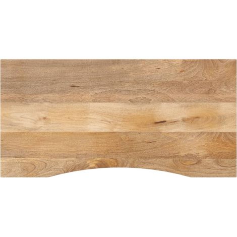Desk Top with Curve 120x60x2.5 cm Solid Wood Rough Mango vidaXL